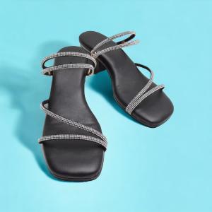 ZS73 Sendal Wanita Heels 5CM Dengan Variasi Tali Trendy Sendal Wanita Casual