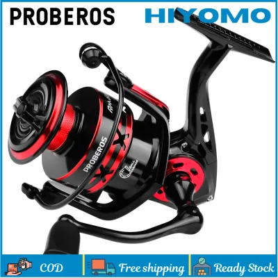 PROBEROS Jigging Fishing Reel 1000 2000 3000 4000 5000 6000 Metal Spool Spinning Reel 5.2:1 High Speed Gear Ratio 4-9KG Max Drag Saltwater Fishing Equipment AM