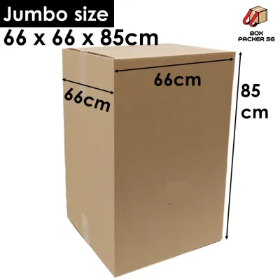 XL Jumbo Moving Box 66 x 66 x 85cm - Extra Large Storage & Moving Supplies Securely Pack and Transport Bulky Items box packer sg