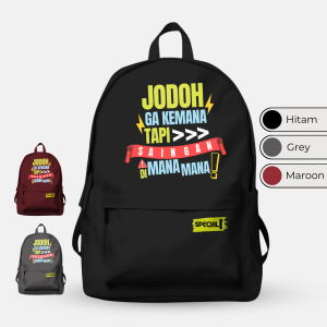 AYM Spesial 1 - Tas Ransel Distro Jodoh Ngga Kemana Tapi Saingan Dimana Mana / Tas Ransel Sekolah Kekinian Anak Laki Laki dan Perempuan