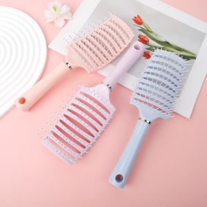 Lược Chải Tóc Uốn Cong Pastel - Lược Đệm Khí Mát Xa Da Đầu Tạo Kiểu Tóc Xoăn Dài Gỡ Rối Tạo Kiểu Tiện Lợi