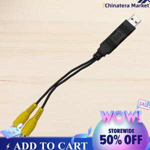 【Chinatera】USB To CVBS RCA Video Cable 2 CVBS Output USB To AV Cable DC 5V USB for Android Multimedia Player Car Radio Accessories