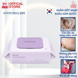 Khăn Ướt Gói Nhỏ Hàn Quốc Bebesup Primier 20 Tờ