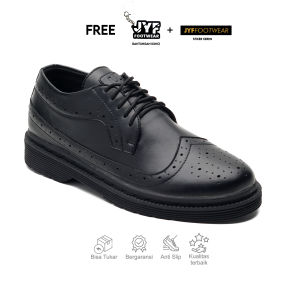 JYF - Amaze Black Sepatu Oxford Pria Formal Kantor Kerja Kuliah Kondangan Pantofel