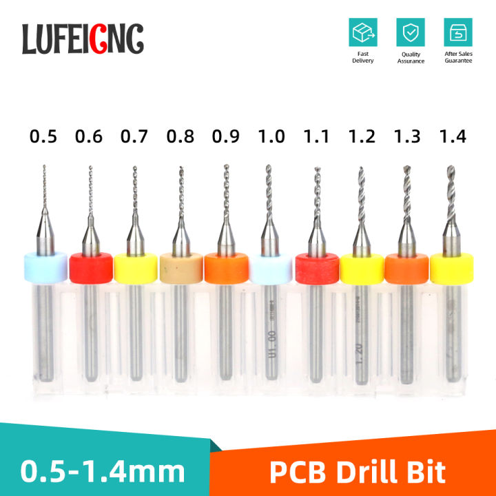LUFEICNC 10 chiếc Bộ mũi khoan mini 0,5-1,4mm Bảng mạch in cacbua Máy ...
