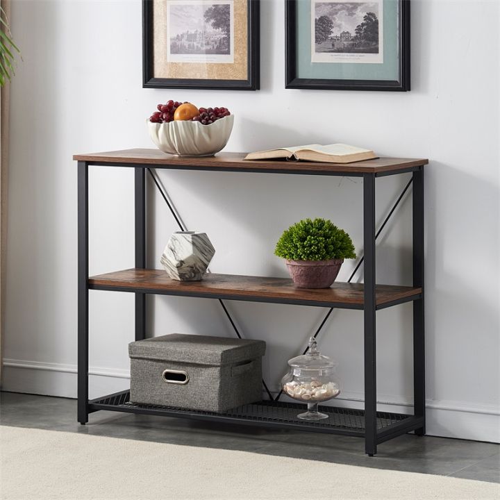 Living room three-tier storage rack corridor wall storage rack American ...