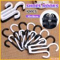 Nurm 10pcs Shoes Drying Racks Multi-purpose Hanger Space Saving Slipper Double Hooks Supermarket Shelf. 