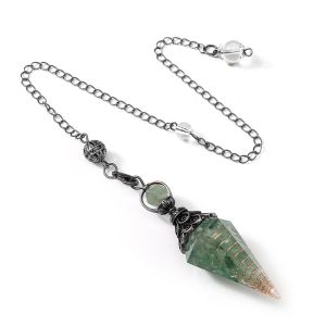 COVIEEZB Nón lục giác Con lắc đá tự nhiên Dowsing dây chuyền Yoga Con lắc phép thuật phù thủy Đồ trang trí nhà cửa Thạch anh tím Con lắc pha lê Phụ nữ