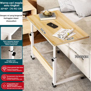 UKnow100% kayu padat Meja Laptop Lipat Adjustable Minimalis