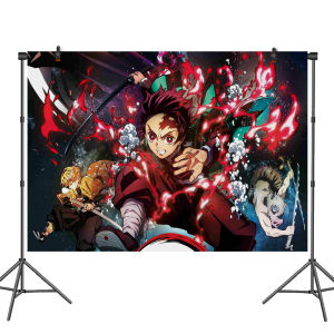 ใหม่ผีพิฆาตใบมีดธีมงานเลี้ยงวันเกิดของตกแต่งพรรคซัพพลายแผ่นกระดาษทิชชู่ถ้วยกระดาษผ้าปูโต๊ะธง