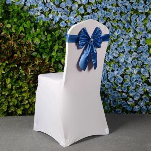 Elegant Elastic Chair Ribbon Bow Tie – Perfect for Weddings Banquets & Events Decoration