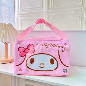 กระเป๋าเก็บอาหารแบบผ้า ลายการ์ตูน เก็บร้อน/เย็น - มีทั้งหมด 6 ลาย (ลายหน้า-หลัง) - ขนาด 24×18×15.5 cm