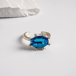 WENYOU Có thể điều chỉnh Nhẫn hở đính đá pha lê Hợp Đầy màu sắc Nhẫn đeo ngón tay Được cá nhân hóa Cổ điển Nhẫn xếp chồng Y2K Phụ nữ Cô gái