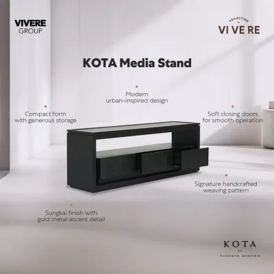VIVERE Kota Media Stand - Cabinet TV - Meja TV