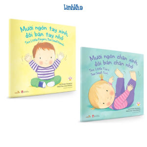 Sách tranh ehon song ngữ Anh Việt - Mười ngón tay xinh Đôi bàn tay nhỏMười ngón chân xinh đôi bàn chân nhỏ - Vizibook