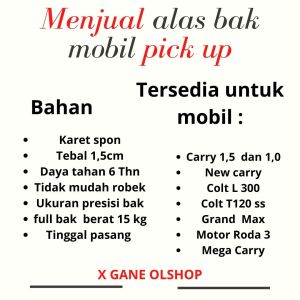 Karpet Bak Mobil Pic Up / Bak Mobil / Mobil pick up/ karpet murah