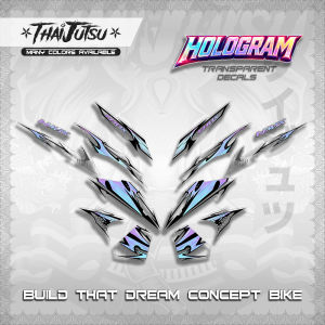 NMAX 155 V2 HOLOGRAM TRANSPARENT DECALS VIETNAM INSPIRED STYLE-1 FOR LIGHT COLORED FAIRINGS By THAIJUTSU