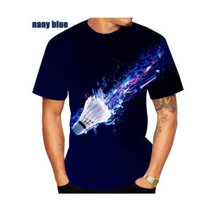 Casual Badminton Sports T Shirt Mens Cartoon Cool Graphic Short Sleeve T Shirts 3d Print Daily Casual Fashion Activity Tee Tops