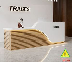 Bàn thu ngân bàn lễ tân bàn tính tiền bằng gỗ MDF QTT511- NỘI THẤT LẮP RÁP VIENDONGADV