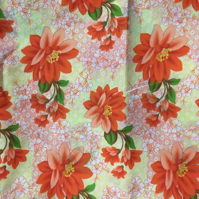 Jackilou Design Geena Gina or Pongee Flower Floral Printed Fabric Sold per Yard Fabric Only