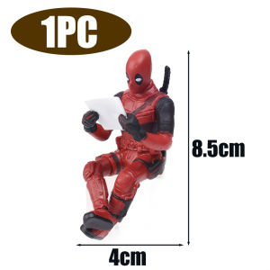 【Pphha】3Pcs Car Deadpool Model Ornament Dashboard Rearview Mirror Marvel Statue Decoration Superhero Toy Avengers Collection Figures
