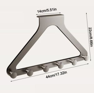 Punch-free  Triangle Door Hook Clothes Hanger  Powerful Bathroom Rack Storage Artifact