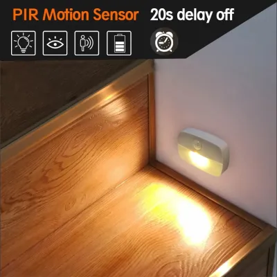 Wireless Night Lamp With Motion Sensor LED Night Lights Batteries Mini Nightlights Lamp PIR Motion Auto For Room Corridor Closet