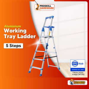 Aluminium Ladder with Working Tray / StepByStep Heavy Duty Tangga Rumah 高级单边家用梯子 5 Steps