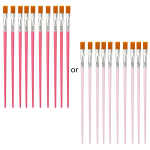 Art Brush Set 10pcs Hand Painted Nylon Hair Brushes for Acrylic Watercolor Oil Gouache Face Nail Art Painting