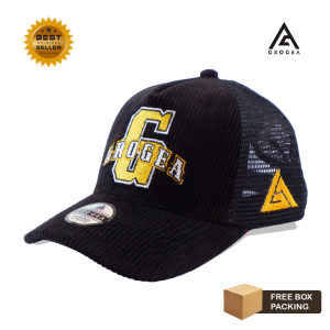 Grogea Topi Jaring Pria Wanita GA 02 Hitam Trucker Hat Bordir Patch Distro