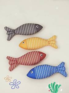 Đồ chơi mèo cá catnip gậy trêu ghẹo cho mèo tự giải trí tiêu hao năng lượng mài răng đồ dùng bền cho mèo con