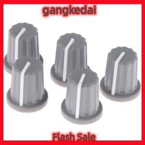 Gangke 5pcs Rubber Half Shaft Knob Potentiometer Encoder Knob 270 Degree D-Shaped