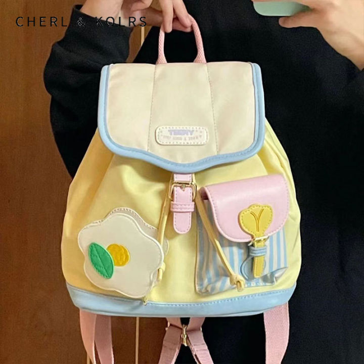 C&K Mini backpack New Korean color-block school bag for boys and