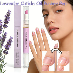 new Cuticle Oil Pen with Ceramic Nail Pusher for Hangnail Dry Damaged Nails Lavender Fragrance Nail Care Pen for Repair Nourishment hot