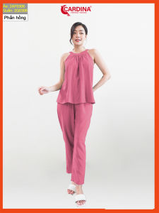 Đồ bộ Nữ 𝐂𝐀𝐑𝐃𝐈𝐍𝐀 Chất Đũi BamBoo Xước Cao Cấp Set Rời Quần Baggy Basic Áo Cổ Yếm Quyến Rũ 2AF03-2Q03
