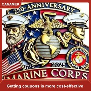 【CANAMEK】 250th-anniversary-u. S.-Hải Quân kỷ niệm Pin Marines thu huy hiệu quà tặng cho các cựu chiến binh Nhiệm Vụ tích cực thu gom quân sự