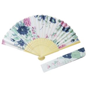 Folding Hand Fan with Bag Vintage Flower Fans for Women Girls Wedding Festival Dance Gift Performances Home Decorations