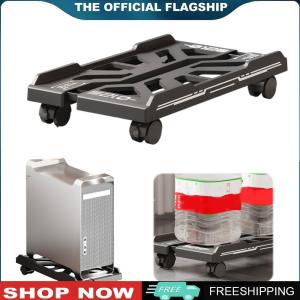 [ZENLEA6]ที่วางซีพียูใต้โต๊ะปรับได้สำหรับนักเรียนและเกมเมอร์ โครงสร้างเหล็กแข็งแรงสีดำ