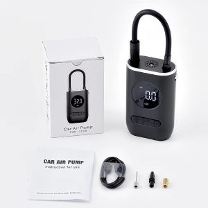 Digital Wireless Tire Inflator – Portable Rechargeable 12V Air Pump with LED Display for Car Motorcycle and Balls