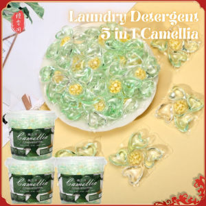 120PCS 5 IN 1 Laundry Beads Detergent Softener Cleaning Gel Camellia Fragrance Beads Sabun Cuci Baju 喜白白洗衣凝珠 山茶花留香珠