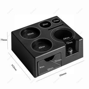 ที่ปิ้งกาแฟแบบพลาสติก3รูที่ตั้งไม้ตอกที่กรองกาแฟเครื่องชงกาแฟแบบนอนเสื่อกันลื่นอุปกรณ์เสริมสำหรับบาริสต้า