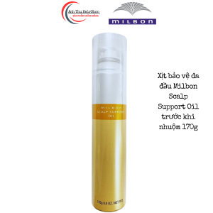 Xịt Bảo Vệ Da Đầu Milbon Scalp Support Oil Chống Rát Trước Khi Uốn Duỗi Và Nhuộm 170g
