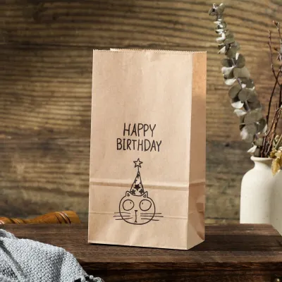 10pcs Cat Kraft Paper Bag Gift Wrapper food Baking Packaging Party Doorgift Wedding Baby Shower Birthday goodies Door Gift