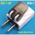 Phích cắm có lẫy rút an toàn, chân xoay, chân dẹt Đồng dầy. 
