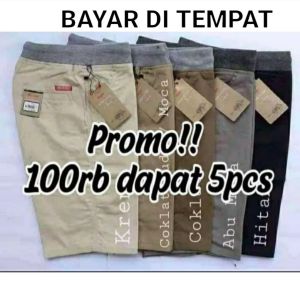 100RB DAPAT 5 PCS - CELANA PRIA distro - Celana Pendek Pria Pinggang RIB Celana Pendek Chino Chinos Celana Pendek RIP Pendek Kolor Kualitas distro // celana cargo rip karet // celana cargo dewasa //  zara os