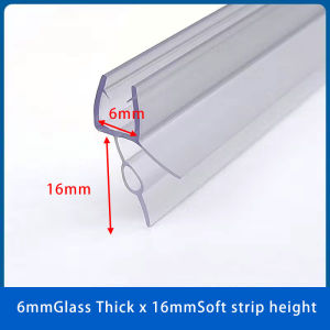 100cm Bath Shower Strip Seal For Screens Doors Fits 6-12mm Glass Seals Gaps Shower Screen Seal Strip Bathroom Weather Bar