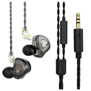 【Removable Cable】QKZ AK6 MAX In ear Earphone Dynamic Drivers Monitors Headphones HiFi Heavy Bass with Microphone 2Pin Removable Cable