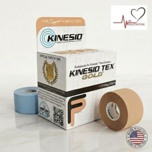 Kinesio Gold FP Kinesiology Tape 2” x 5.5 Yds Beige | Original Sports Tape | Muscle Support & Pain Relief | Made in USA