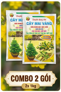 Phân Bón Hữu Cơ Chuyên Mai Vàng CUỐC VÀNG 1kg - Siêu Bung Đọt Nẩy Chồi Tăng Nụ Mắt Kim Bổ Sung Trichoderma Cải Tạo Đất