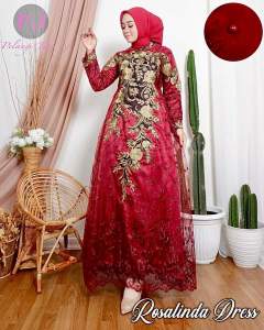 [ COD ] TERBARU DARI PJ ROSALINDA DRESS PESTA SUPER MEWAH-DRESS ROSANLINDA TILLE BORDIR MUTIARA PREMIUM